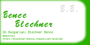 bence blechner business card